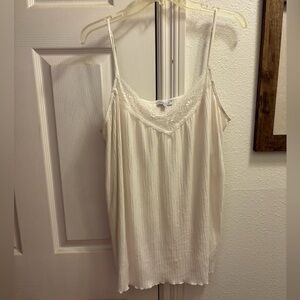 White Birch Size 2x White Tank Top